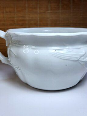 Antique Johnson Bros Royal Ironstone Wheat Chamber Pot Planter England Victorian
